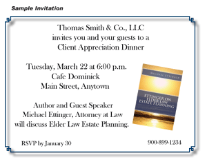 Accountants - Sample Invitation