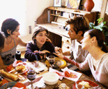 Family Eating Breakfast